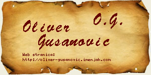 Oliver Gušanović vizit kartica